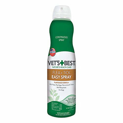 Picture of Vet's Best Flea & Tick Easy Spray | Flea Treatment for Home | Flea Killer with Certified Natural Oils | 6.3 oz