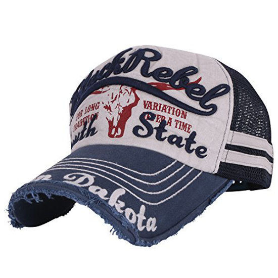 Black Rebel South State Indian Dakota Ball Cap Hat