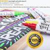 Picture of Blami Arts Chalk Markers and Chalkboard Labels Pack -14 Erasable Liquid Ink Pens - Non Toxic Extra Gold and Silver Colors Included - Reversible Tips and Erasing Sponge