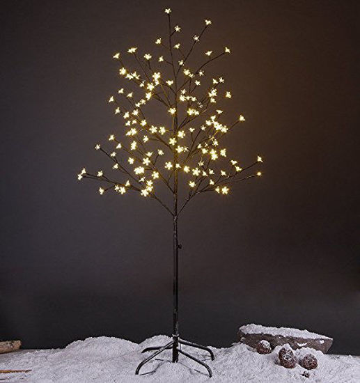 Picture of LIGHTSHARE 5FT LED Star Light Tree, Warm Light, Brown