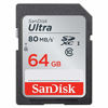 Picture of SanDisk Ultra 64GB Class 10 SDXC UHS-I Memory Card up to 80MB/s (SDSDUNC-064G-GN6IN)