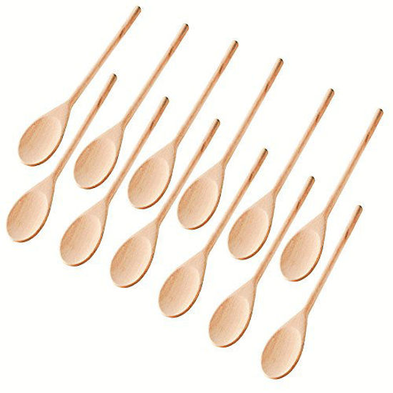 Picture of Kitchen Wooden Spoons Mixing Baking Serving Utensils Puppets 12 inch - Set of 12 ROUNDSQUARE