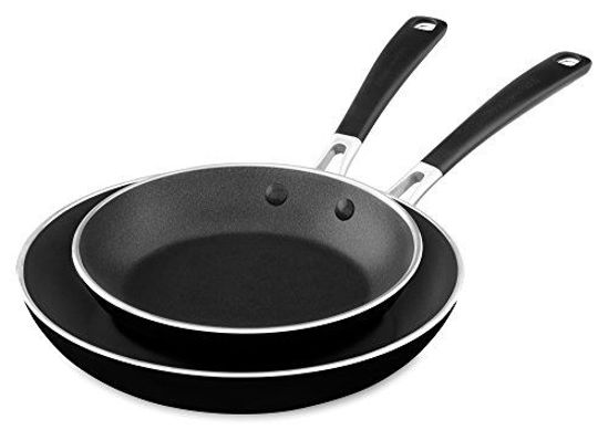 Picture of KitchenAid Aluminum Nonstick 8" & 10" Skillets Twin Pack - Onyx Black, Medium