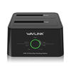 Picture of WAVLINK USB 3.0 to SATA I/II/III Dual-Bay External Hard Drive Docking Station for 2.5/3.5 Inch HDD/SSD with UASP (6Gbps), Support Offline Clone Duplicator and Auto Sleep Function [12TB X2 ]-Black