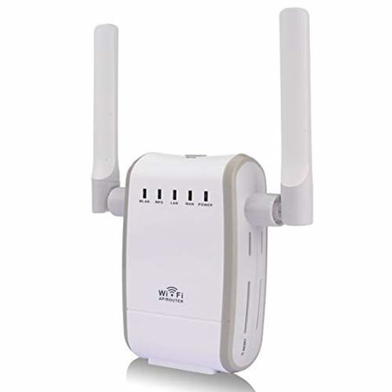 Picture of DHMXDC Wireless-N 300Mbps WiFi Range Extender Wireless Router/Repeater/AP/WPS Mini Dual External Antennas Wireless Booster Signal Wireless Access Point