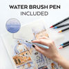 Picture of Arteza Real Brush Pens, 24 Colors for Watercolor Painting with Flexible Nylon Brush Tips, Paint Markers for Coloring, Calligraphy and Drawing with Water Brush for Artists and Beginner Painters