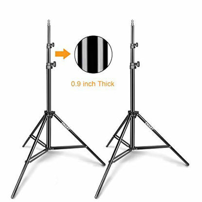Picture of Emart Light Stand, 6.2ft Photography Stands for Photo Video Studio, Background, HTC Vive, Softbox, Reflector, etc. (2 Pack)