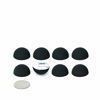 Picture of 1" Platinum Silicone Hemisphere Bumper, Non-Skid Isolation Feet with Adhesive - 20 Duro - 8 Pack