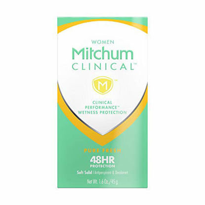 Picture of Mitchum Women Clinical Soft Solid Antiperspirant Deodorant, Pure Fresh, 1.6 Ounce