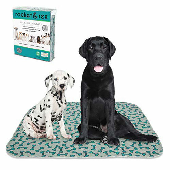 Picture of rocket & rex Dog Pee Pads. Washable, Reusable, Waterproof and Absorbent, Better for The Environment, Protects Floors and Rugs. Easy Cleanup.