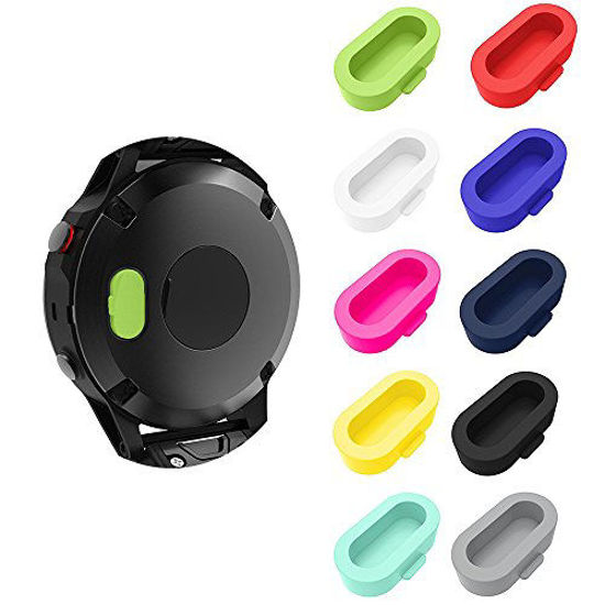 Picture of LDFAS Fenix 5/5S/5X Plus/6S 6 6X Pro Charger Port Protector, Silicone Dust Plug Anti-dust Plugs Compatible for Garmin Fenix 5S/5/5X/Vivoactive 3/Forerunner 935/45/45S/245/945 Smartwatch,Multi Colors