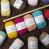 Picture of Lamia Mini Cottony 20 Skein 100% Cotton Mini Yarn, Total 17.6 Oz Each 0.88 Oz (25g) / 65 Yrds (60m), Light, Dk, Worsted Assorted Colors Yarn