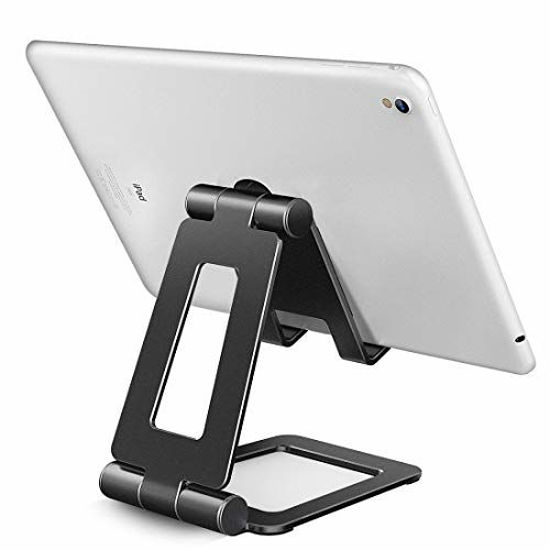 Picture of Adjustable iPad Stand, Tablet Stand Holders, Cell Phone Stands, iPhone Stand, Nintendo Switch Stand, iPad Pro Stand, iPad Mini Stands and Holders for Desk (4-10 inch)