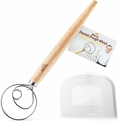 Picture of Danish Dough Whisk Bread Mixer - Hook Dutch Pizza Dough Making Bread Mixer Whisk Hooks Accessories Wisks - Great As A Gift