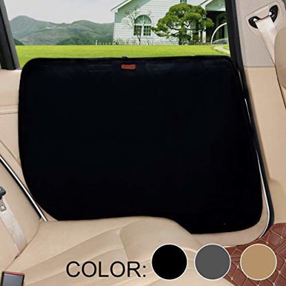 Picture of BECROWMUS Waterproof Pet Car Door Cover Vehicle Door Protector Back Seat Doors -Two Steps to Install,Black