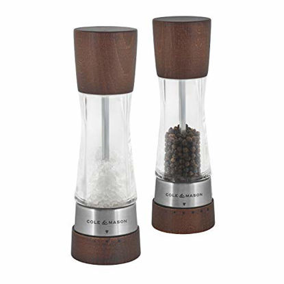 Picture of Cole & Mason Derwent Salt & Pepper Mill and Grinder Set, 7.5", Wood