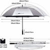 Picture of G4Free 68 Inch UV Protection Golf Umbrella Auto Open Vented Double Canopy Oversize Extra Large Windproof Sun Rain Umbrellas