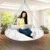 Picture of Sorbus Hanging Swing Nest with Pillow, Double Hammock Daybed Saucer Style Lounger Swing, 264 Pound Capacity, for Indoor/Outdoor Use (Swing Nest - White)