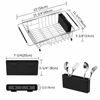 Picture of SANNO Large Dish Rack Expandable Dish Drying Rack,Adjustable Dish Drainers,Over The Sink Dish Rack in Sink or On Counter with Black Utensil Silverware Storage Holder, Rustproof