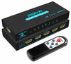 Picture of HDMI Switch SGEYR 5x1 HDMI Switcher 5 in 1 Out HDMI Switch Selector 5 Port Box with IR Remote Control HDMI 1.4 HDCP 1.4 Support 4K@30Hz Ultra HD 3D 2160P 1080P