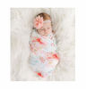 Picture of Giggle Angel Baby Receiving Blanket Swaddle Blanket Newborn Wrap Swaddle Headband Set -Bloom Flower Pattern