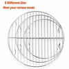 Picture of P&P CHEF Round Cooking Rack, 3 Pcs (7½ & 9 & 10½), Baking Cooling Steaming Grilling Rack Stainless Steel, Fits Air Fryer/Stockpot/Pressure Cooker/Round Cake Pan, Oven & Dishwasher Safe