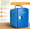 Picture of AstroAI Mini Fridge 4 Liter/6 Can AC/DC Portable Thermoelectric Cooler and Warmer for Skincare, Foods, Medications, Home and Travel, Blue