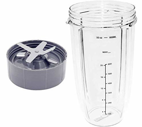 Picture of BidiHome Blender Cup and Blade Replacement, 32 Oz Cups and Extractor Blade for Nutribullet Blender 600W/ 900W Models