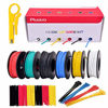 Picture of 22AWG Silicone Hook Up Wire - 22 Gauge Stranded Tinned Copper Wire with Silicone Insulation, 6 Colors (Black, Red, Yellow, Green, Blue, White) 23ft / 7m Each, Hook Up Wire Kit from Plusivo