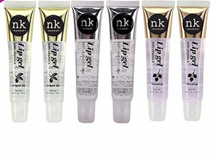 Picture of 6 PACK!! NICKA K NEW YORK Clear Lip Gel with Vitamin E (Argan Oil 2pcs & Rosehip 2pcs & Clear 2pcs)