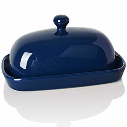 Picture of SWEEJAR Ceramics Butter Dish with Lid,East/West Coast Butter,7 inches