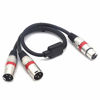 Picture of SiYear Balanced XLR Splitter Cable - XLR Female to Dual XLR Male 3 Pin Patch Y Cable Microphone Splitter Cord Audio Adapter (50CM-2PACK)