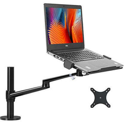 Picture of Viozon Laptop/Notebook/Projector Mount Stand, Height Adjustable Single Arm Mount Support 12-17 inch Laptop/Notebook/Tablet, Free Removable VESA 75X75 and 100X100 for Monitor 17-32 inch.