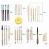 Picture of LGCBO Pottery Tools, 45PCS Ceramic Clay Sculpting Tools Set,Polymer Clay Tools Pottery Tools Set, for Beginners and Professional Art Crafts