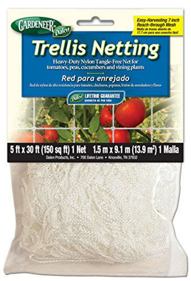 Picture of Dalen 100055887 756635701002 Gardeneer by Trellis Heavy-Duty Nylon Tangle-Free Net 5', 30 ft