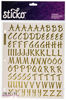 Picture of Sticko 1-Inch Susy Ratto Brush Letter Stickers, Golden Foil