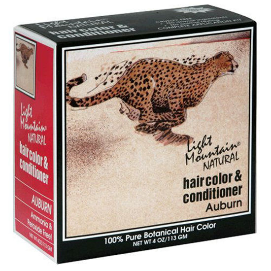 Picture of Light Mountain Natural Hair Color & Conditioner, Auburn, 4 oz (113 g) (Pack of 3)
