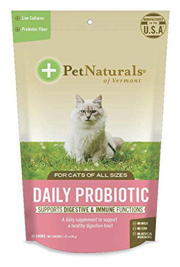 Picture of Pet Naturals of Vermont - Daily Probiotic for Cats, Digestive Supplement, 30 Bite-Sized Chews