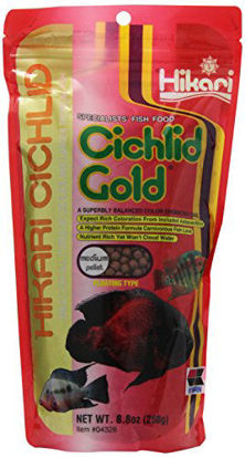 Picture of Hikari 8.8-Ounce Cichlid Gold Floating Pellets for Pets, Medium