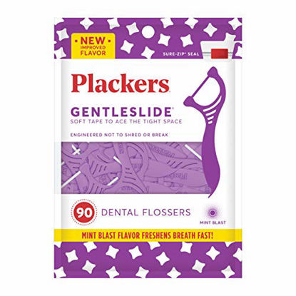 Picture of Plackers Gentleslide Dental Floss Picks, 90 Count