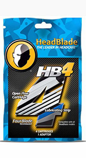 Picture of HeadBlade Men's HB4 Refill Shaving Razor Blades (4 Blades)