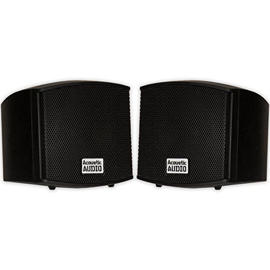 Picture of Acoustic Audio AA321B Mountable Indoor Speakers 400 Watts Black Bookshelf Pair