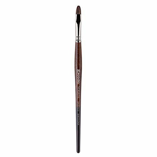 Picture of Escoda Versatil 1542 Series Artist Watercolor and Acrylic Paint Brush, Short Handle, Bright, Size 4