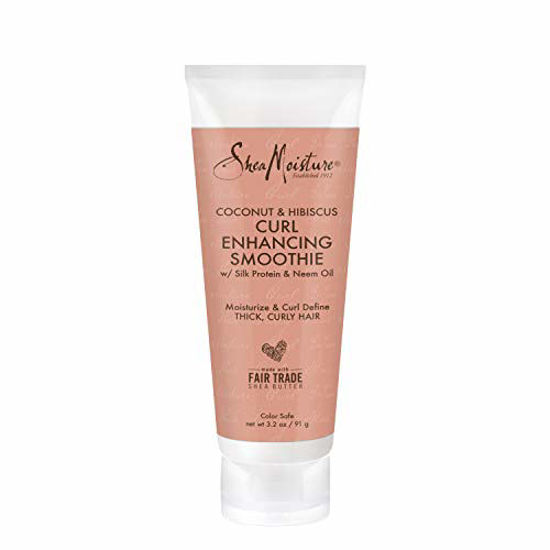 Picture of SheaMoisture Coconut & Hibiscus Curl Enhancing for Thick, Curly Hair Smoothie to Reduce Frizz 3.2 oz (I0080326)