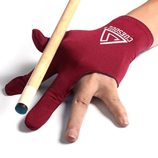 Billiard Glove -skid Breathable Cue Sport Glove 3 Finger Super Elastic Sports  Glove Fits on Left or Right Hand 