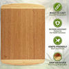 Picture of GREENER CHEF Extra Large Bamboo Cutting Board - Lifetime Replacement Cutting Boards for Kitchen - 18 x 12.5 Inch - Organic Wood Butcher Block and Wooden Carving Board for Meat and Chopping Vegetables