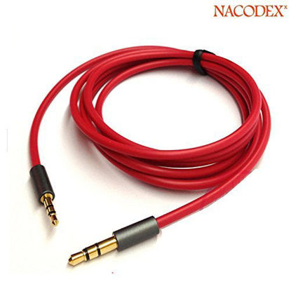 Picture of Nacodex [ Male to Male ] 2.5mm Male to 3.5mm Male Audio Adapter Cable Work with Car AUX Male to Male for the Record Line Gps Navigation [100cm]