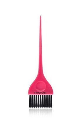 Picture of Framar Classic Pink Hair Color Brush - Hair Coloring Brush for Hair Dye, Hair Bleach - Hair Dye Brush