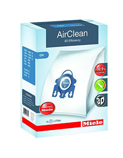 Picture of Miele 10123210 AirClean 3D Efficiency Dust Bag, Type GN, 4 Bags & 2 Filters