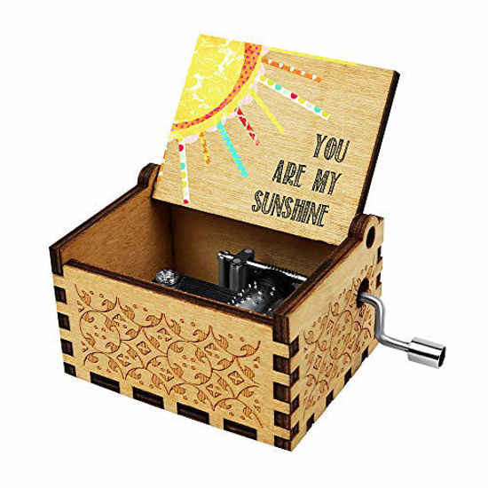 Cheap Wooden Colorful Black Music Box,Vintage Hand Crank Music Box Gifts  for Wife,Husband,Girlfriend,Boyfriend on Valentines Day,Wedding,Anniversary  | Joom